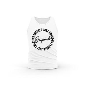 STRONG WORK ORIGINALS EDITION ORGANIC COTTON TANK TOP FOR WOMEN - WHITE