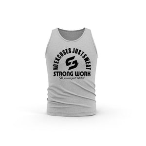 STRONG WORK "THE NEW ORIGINALS" ORGANIC COTTON TANK TOP FOR WOMEN - HEATHER GREY