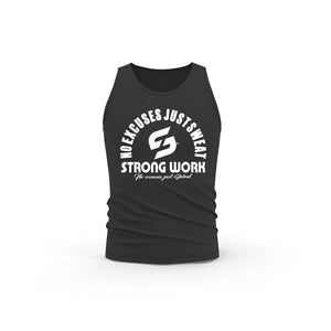 STRONG WORK "THE NEW ORIGINALS" ORGANIC COTTON TANK TOP FOR WOMEN - BLACK