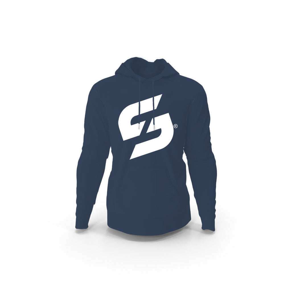 Strong Work Evolution organic cotton hooded sweatshirt for women - NAVY BLUE