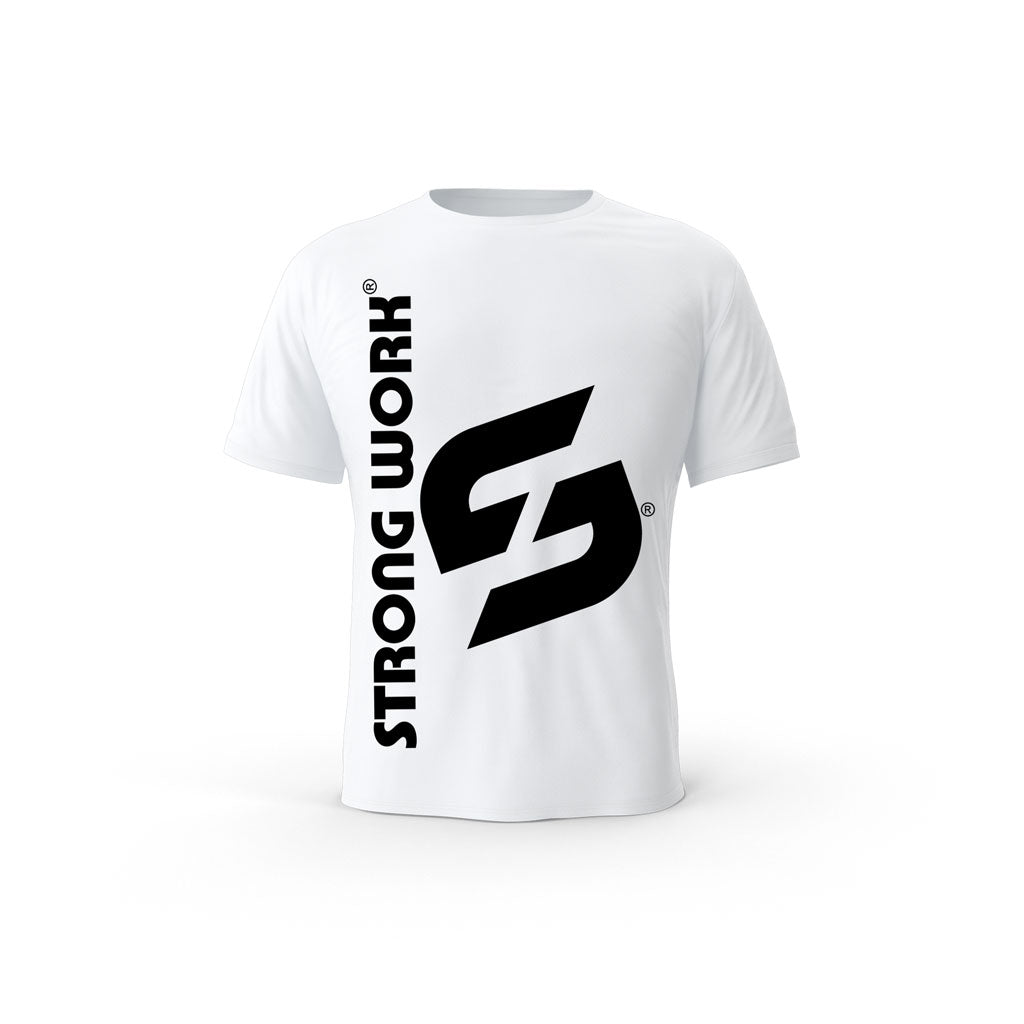 Strong Work Impulse organic cotton short sleeve T-shirt for men - WHITE