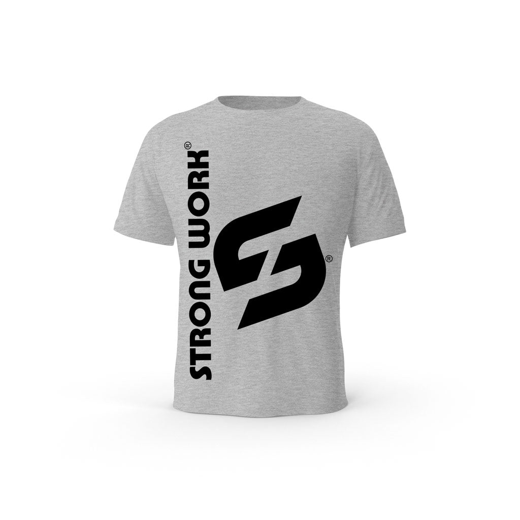 Strong Work Impulse organic cotton short sleeve T-shirt for men - HEATHER GREY