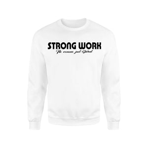 Sweat-Shirt Strong Work Intensity organic cotton for men - White