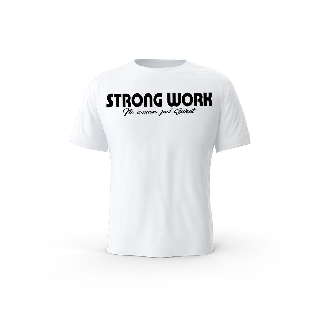Strong Work Intensity organic cotton short sleeve T-shirt for women - WHITE