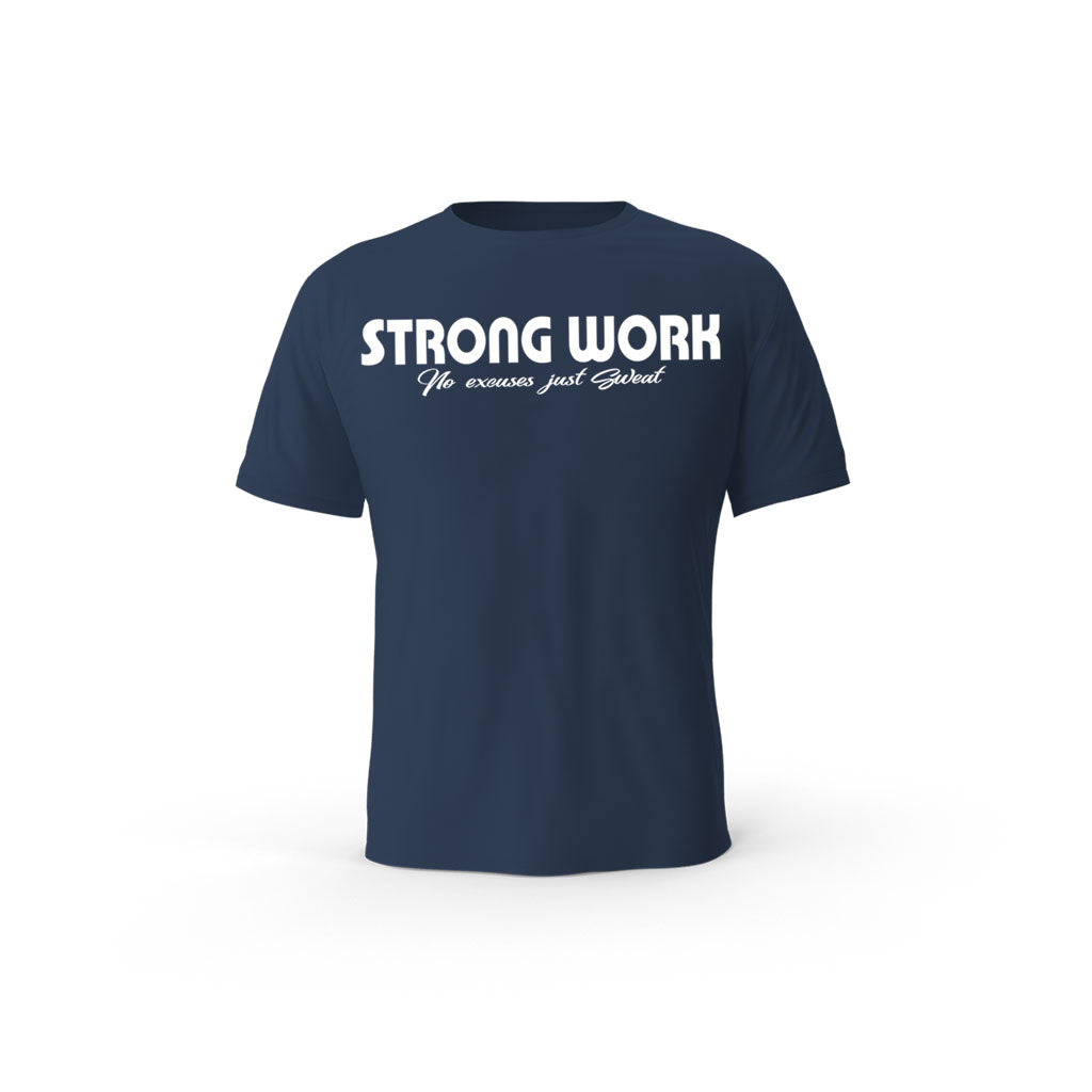 Strong Work Intensity organic cotton short sleeve T-shirt for men - FRENCH NAVY