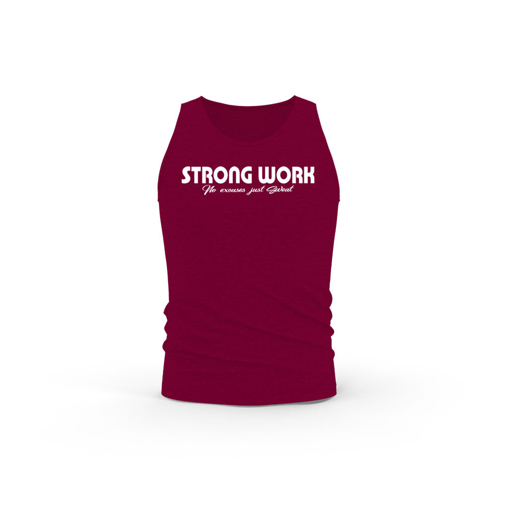 STRONG WORK INTENSITY ORGANIC COTTON TANK TOP FOR WOMEN - BURGUNDY