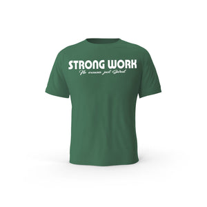 Strong Work Intensity organic cotton short sleeve T-shirt for men - BOTTLE GREEN