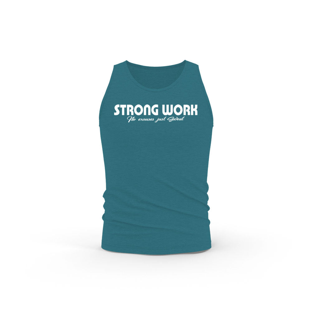 STRONG WORK INTENSITY ORGANIC COTTON TANK TOP FOR WOMEN - OCEAN