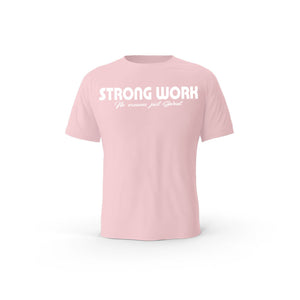 Strong Work Intensity organic cotton short sleeve T-shirt for women - COTTON PINK