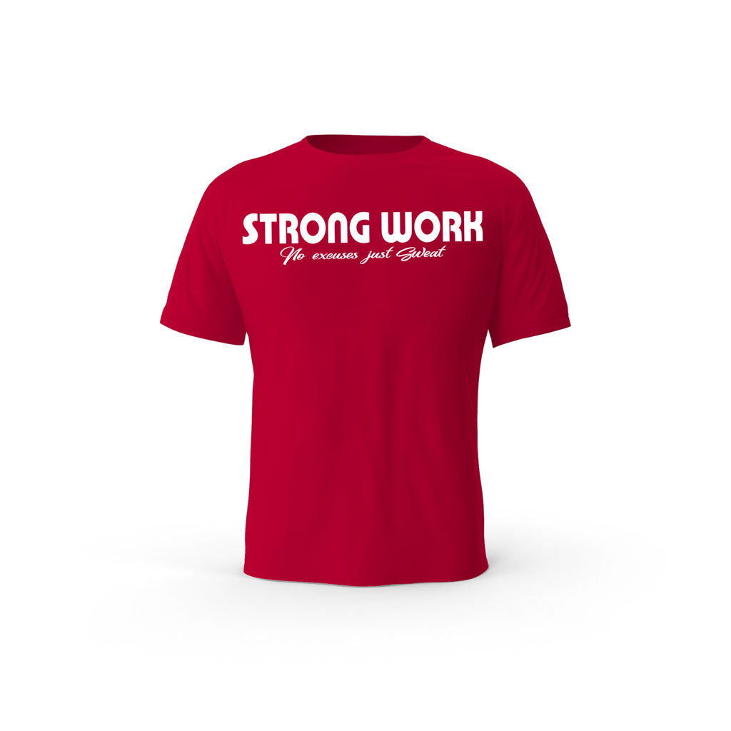 Strong Work Intensity organic cotton short sleeve T-shirt for women - RED