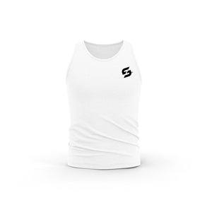 STRONG WORK NEW CLASSIC ORGANIC COTTON TANK TOP FOR MEN - WHITE TANK TOP