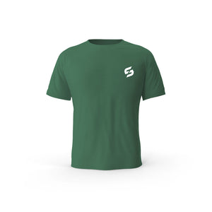 Strong Work New Classic Open organic cotton short sleeve T-shirt for men - BOTTLE GREEN