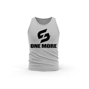 STRONG WORK TANK TOP IN ORGANIC COTTON "ONE MORE" FOR WOMEN - HEATHER GREY