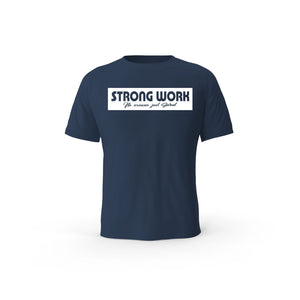 Strong Work Origin organic cotton short sleeve T-shirt for women - FRENCH NAVY