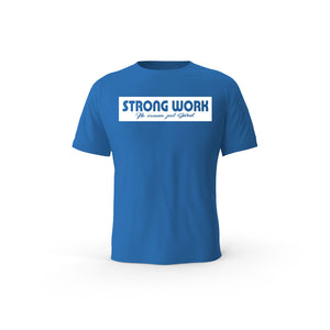 Strong Work Origin organic cotton short sleeve T-shirt for men - ROYAL BLUE