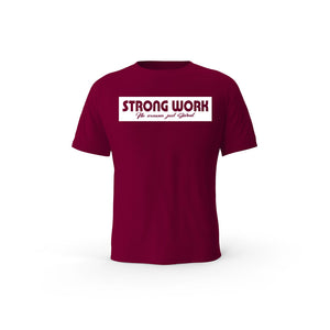 Strong Work Origin organic cotton short sleeve T-shirt for women - BURGUNDY
