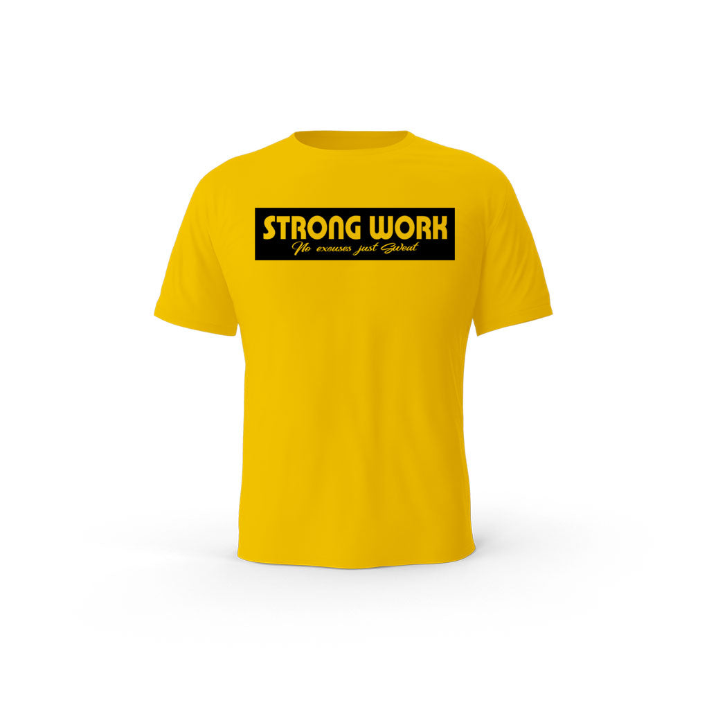 Strong Work Origin organic cotton short sleeve T-shirt for men - SPECTRA YELLOW