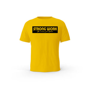 Strong Work Origin organic cotton short sleeve T-shirt for men - SPECTRA YELLOW