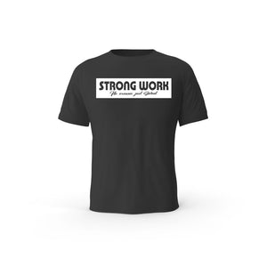 Strong Work Origin organic cotton short sleeve T-shirt for men - BLACK