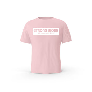 Strong Work Origin organic cotton short sleeve T-shirt for men - COTTON PINK