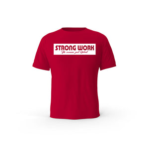 Strong Work Origin organic cotton short sleeve T-shirt for men - RED