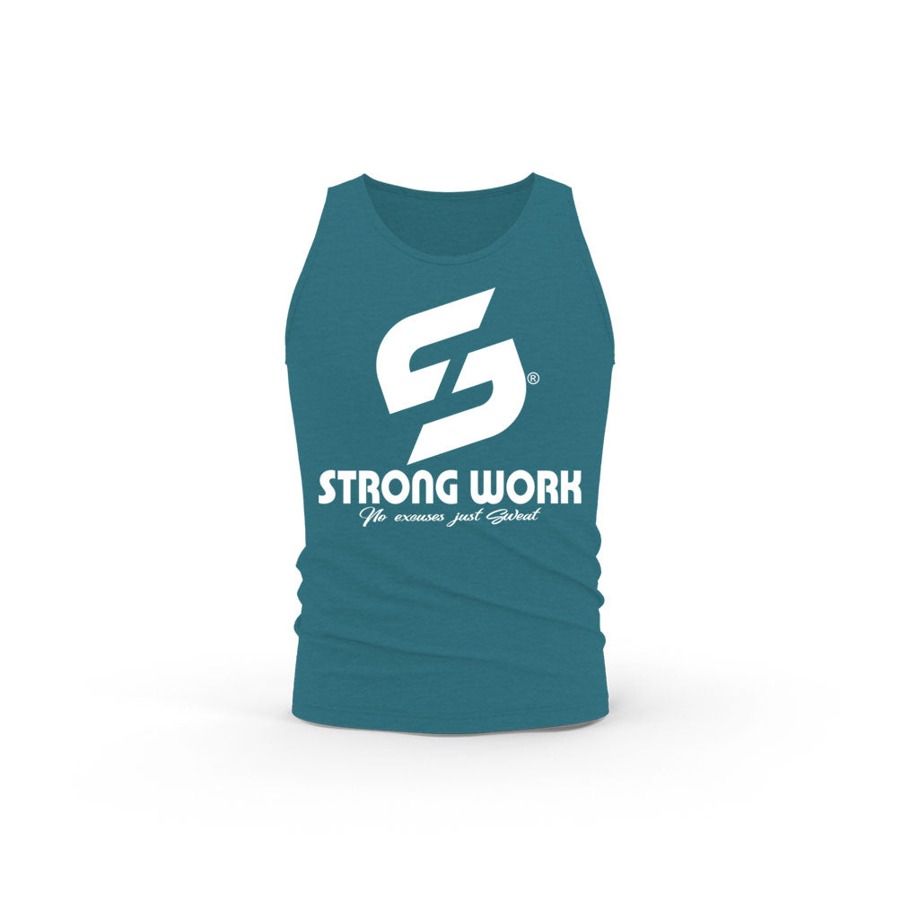 STRONG WORK ORIGINALS ORGANIC COTTON TANK TOP FOR WOMEN -  OCEAN