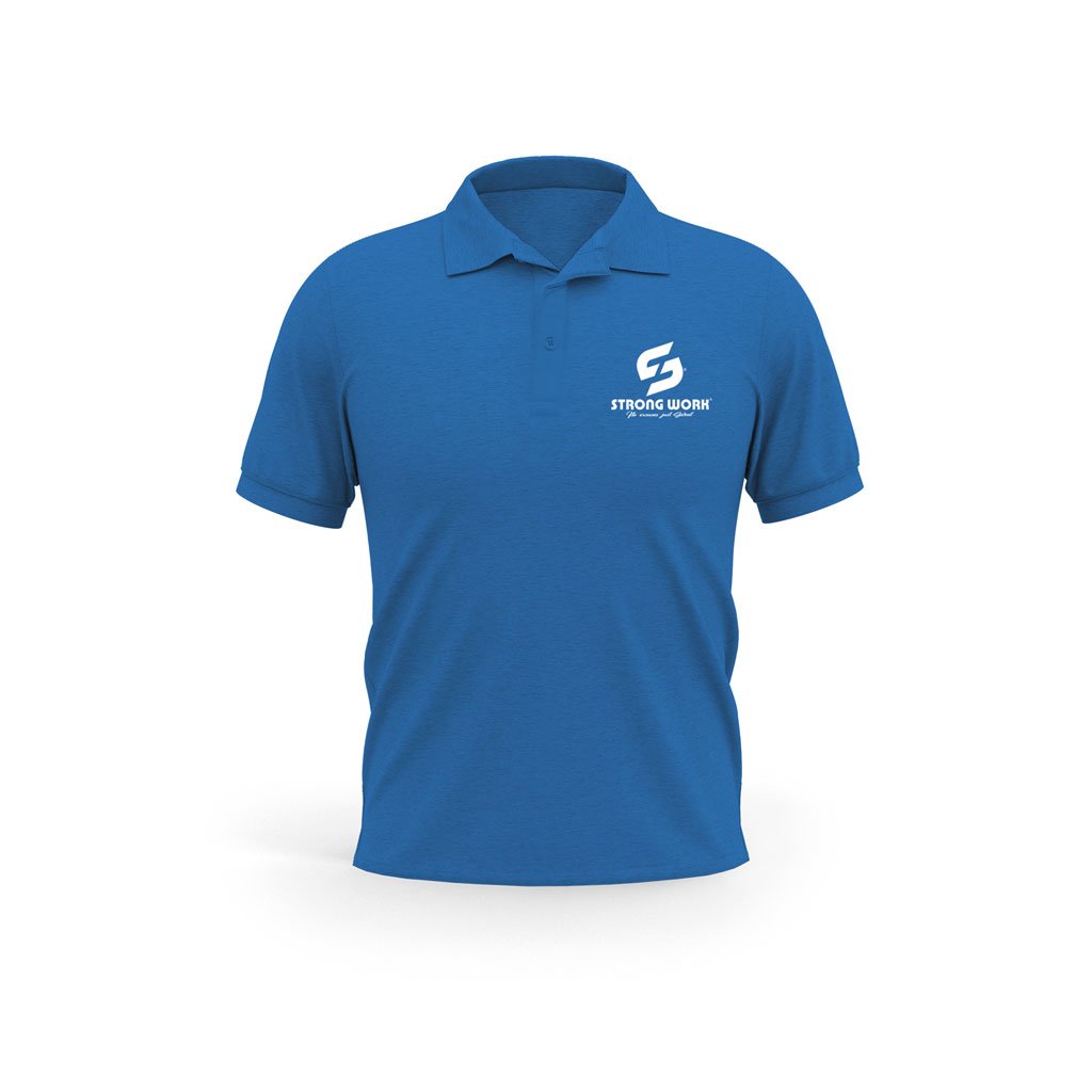 Polo bleu royal Strong Work Classic pour Femme