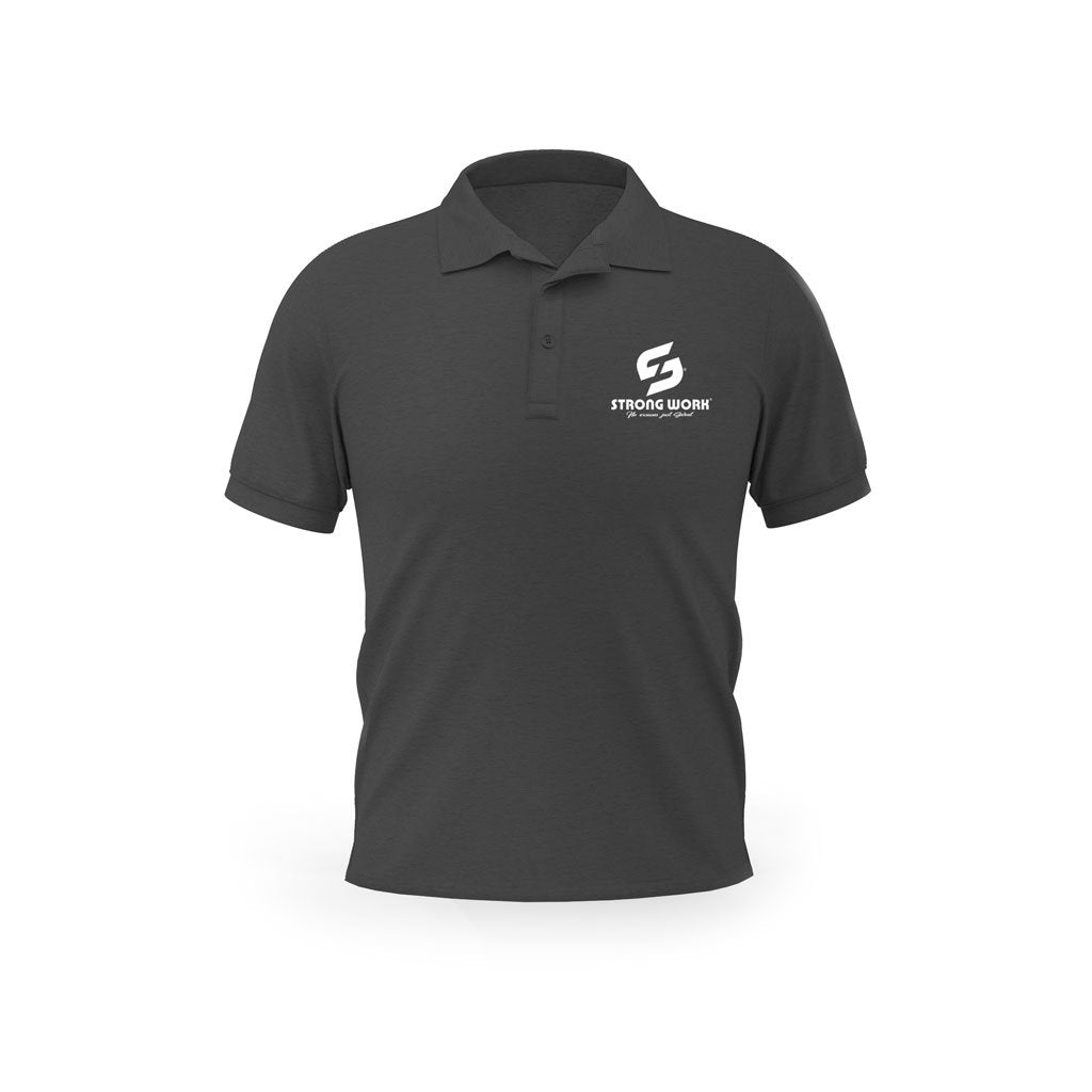 Polo noir Strong Work Classic pour Homme