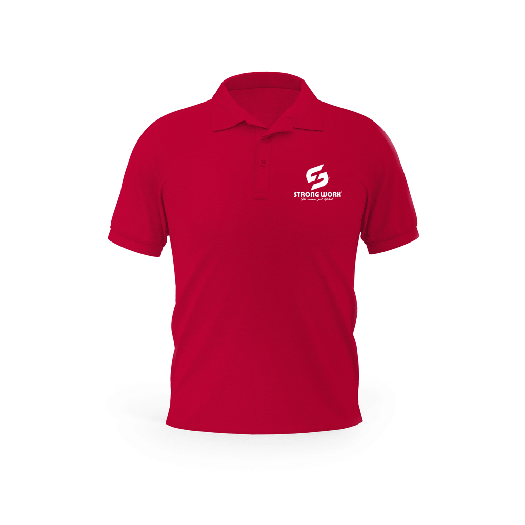 Polo rouge Strong Work Classic pour Homme