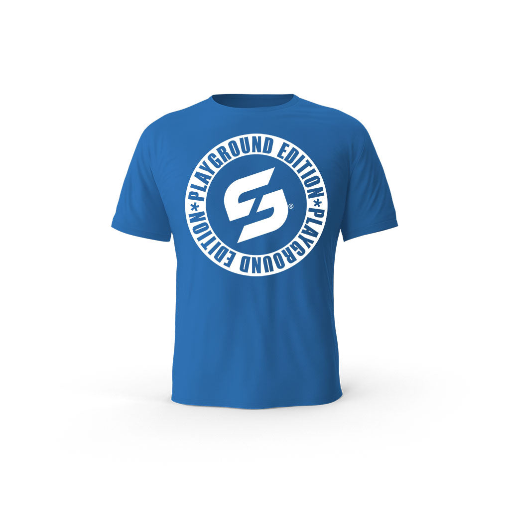Strong Work Playground Edition organic cotton short sleeve T-shirt for men - ROYAL BLUE