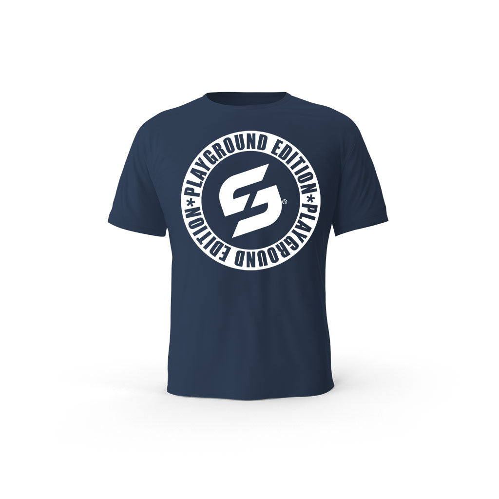 Strong Work Playground Edition organic cotton short sleeve T-shirt for men - FRENCH NAVY