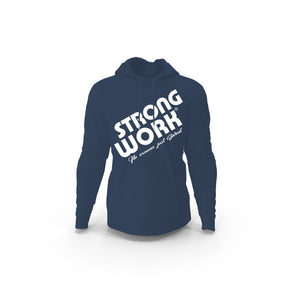 Strong Work Prodigy organic cotton hooded sweatshirt for men - NAVY BLUE
