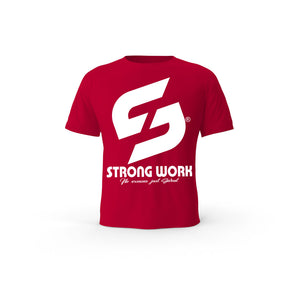 Strong Work Sensation organic cotton short sleeve T-shirt for men - RED