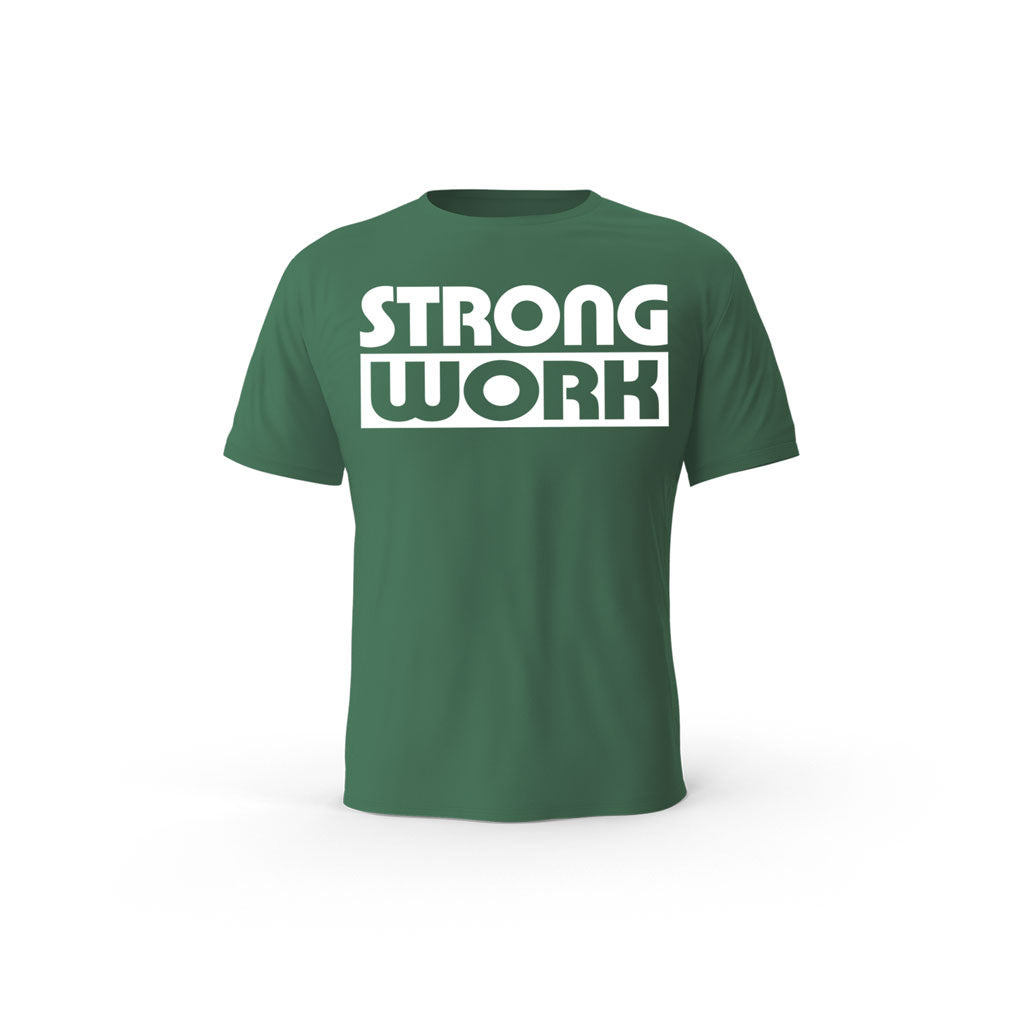 Strong Impact organic cotton short sleeve T-shirt for men - BOTTLE GREEN