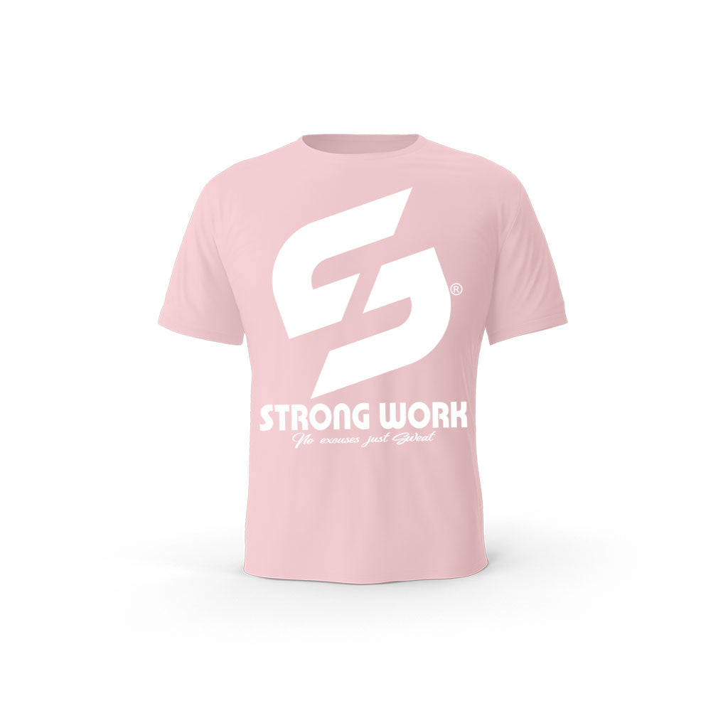 Strong Work Sensation organic cotton short sleeve T-shirt for men - COTTON PINK