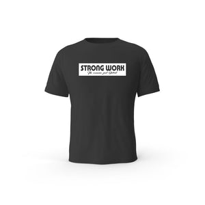 Strong Work Tenacity organic cotton short sleeve T-shirt for men - BLACK