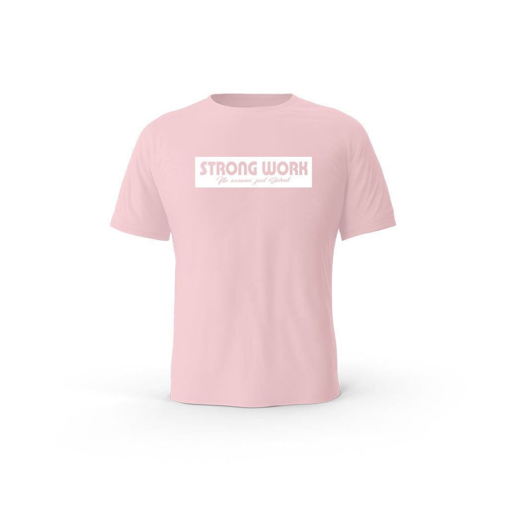 Strong Work Tenacity organic cotton short sleeve T-shirt for men - PINK