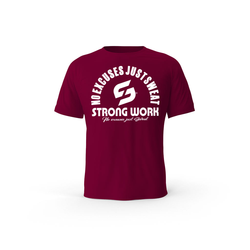 Strong Work The New Originals organic cotton short sleeve T-shirt for women - BURGUNDY