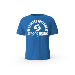 Strong Work The New Originals organic cotton short sleeve T-shirt for men - ROYAL BLUE