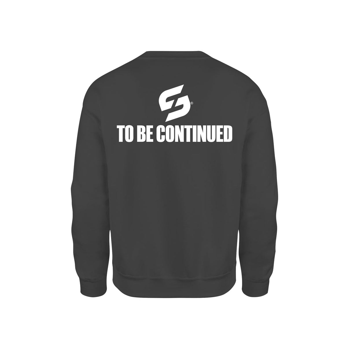 STRONG WORK SWEATSHIRT IN ORGANIC COTTON "TO BE CONTINUED" FOR MEN - BLACK BACK VIEW
